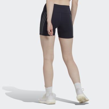 Licras Cortas Run Icons Corte Alto Azul Mujer Running