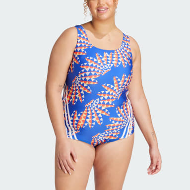 one Piece Swimsuit Women Athletic Bathing Suits Training Sports Tummy  Control Printed Rash Guard Long Sleeves one Piece Bathing Suit for Women  One Piece Bathing Suits Swimwear trajes de baño B Blue