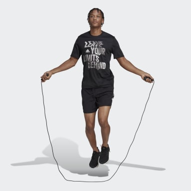Men's HIIT Black Designed for Movement AEROREADY HIIT Slogan Training Tee