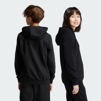 Black adidas hoodie for girls online