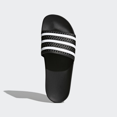 badslippers en teenslippers voor Leren sandalen Slippers in het Grijs voor heren Heren Schoenen voor voor Sandalen adidas Originals Adilette 