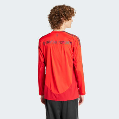 Men's Soccer Red FC Bayern 24/25 Long Sleeve Home Jersey