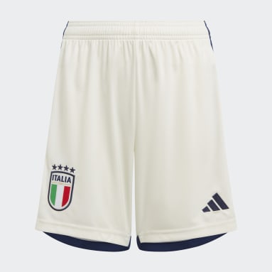 Kinder Fußball Italien 23 Auswärtsshorts Weiß