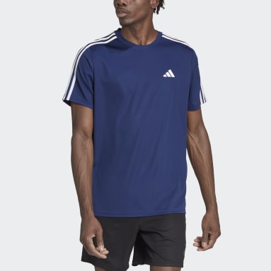 T-shirt da allenamento Train Essentials 3-Stripes Blu Uomo Fitness & Training