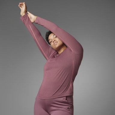 Frauen Yoga Authentic Balance Yoga Longsleeve Weinrot