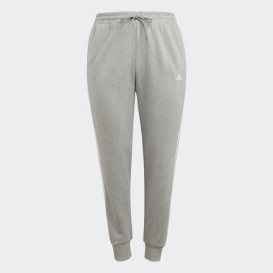 Pantalon fuselé en molleton à 3 bandes Essentials (Grandes tailles)