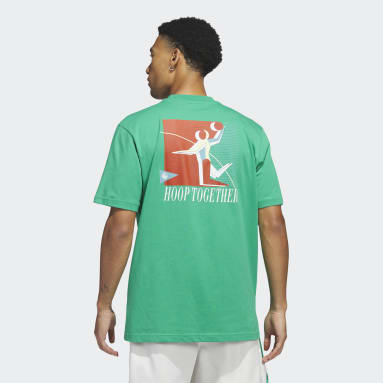 Remera Basketball Estampada Verde Hombre Originals