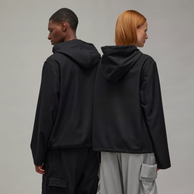 Y-3 울 플란넬 후드 탑