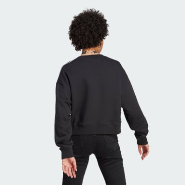 Women Lifestyle Black 아디컬러 클래식 루즈 스웨트셔츠