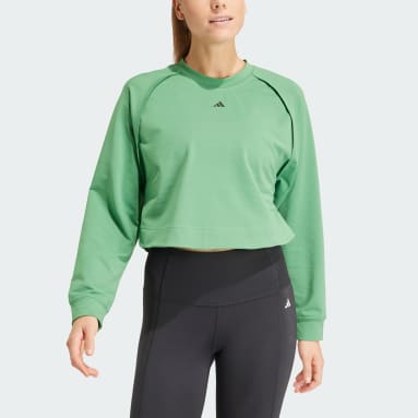 Kvinder Fitness Og Træning Grøn Power Hidden Racerback Overlay Cover Up trøje