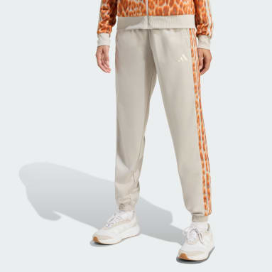 Tricot 3-Stripes Trackpants with Leopard Print