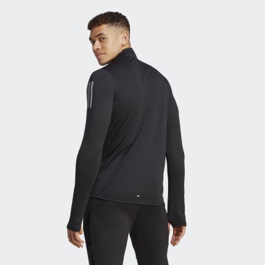 Sudadera manga larga Own the Run 1/4 Zip Negro Hombre Running