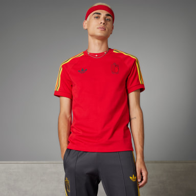 T-shirt adicolor 3-Stripes Belgium Rosso Calcio