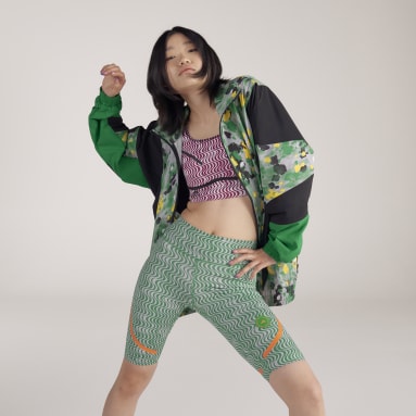 Frauen adidas by Stella McCartney adidas by Stella McCartney TruePurpose Printed kurze Leggings Grün