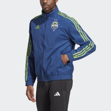 adidas LA Galaxy Anthem Jacket - Blue, Men's Soccer