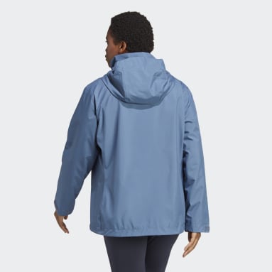 Terrex Multi RAIN.RDY 2-Layer Rain Jacket (Plus Size) Niebieski
