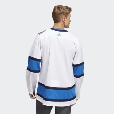 adidas Oilers Authentic Reverse Retro Wordmark Jersey - Blue, Men's Hockey