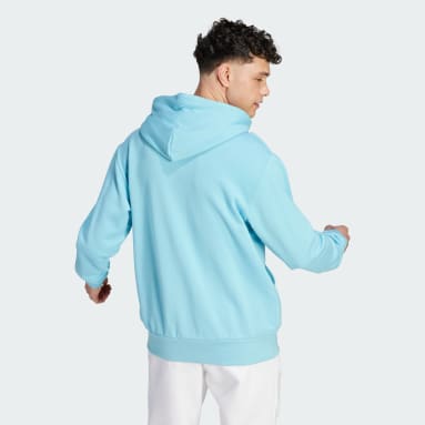 남성 Gym & Training Turquoise 에센셜 프렌치 테리 빅 로고 후디