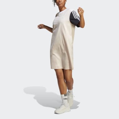 Ženy Sportswear ružová Šaty Essentials 3-Stripes Single Jersey Boyfriend Tee