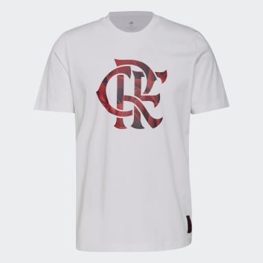Camiseta Estampada CR Flamengo Branco Homem Futebol