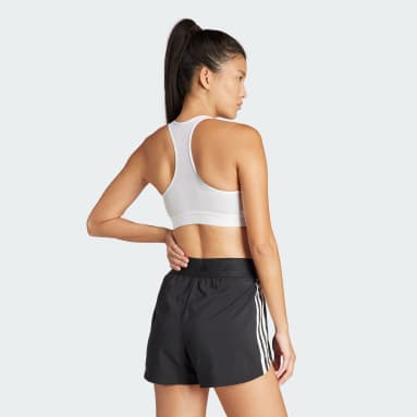 Frauen Fitness & Training Powerreact Training Medium-Support Hyperglam Sport-BH Weiß