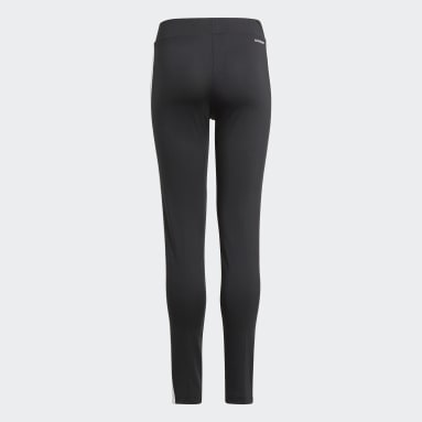 Leggings 3-Stripes Designed 2 Move Preto Raparigas Ginásio E Treino