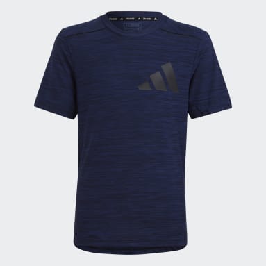 Boys Training Blue AEROREADY Heather Tee