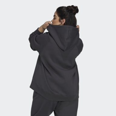 Sweat-shirt à capuche Oversized (Grandes tailles) gris Femmes Sportswear