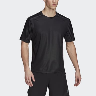 T-shirt enduit en PU Workout Noir Hommes Haltérophilie