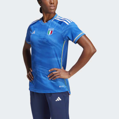 Dames Voetbal blauw Italië Dames Team 23 Thuisshirt