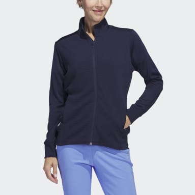 Frauen Golf Textured Full-Zip Jacke Blau