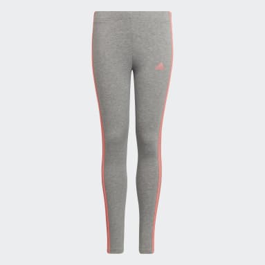 Mädchen Sportswear adidas Essentials 3-Streifen Leggings Grau