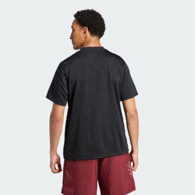 Men sportswear Black Mesh-Back Tee