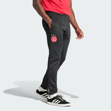 Men Football Black Ajax Amsterdam Essentials Trefoil Track Pants