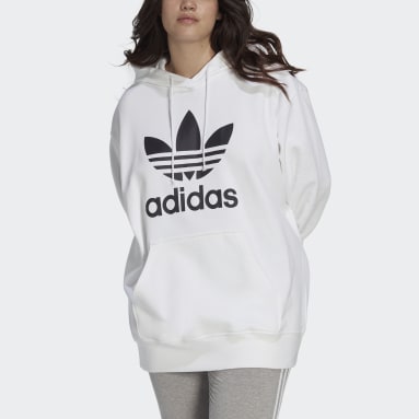 Transparente Carne de cordero Marcha mala Sudaderas con capucha - Blanco - Mujer | adidas España