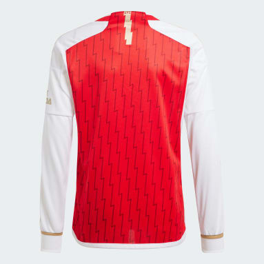Kids Football Red Arsenal 23/24 Long Sleeve Home Jersey