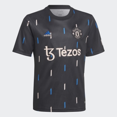 Camiseta Prepartido Manchester United Negro Niño Fútbol
