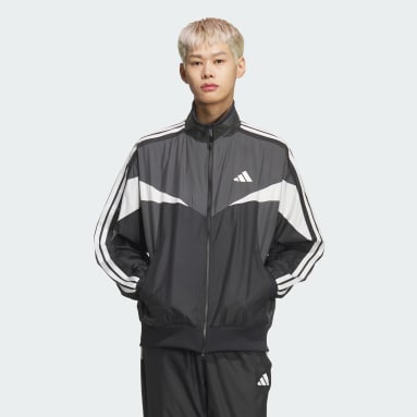 m653◆adidas◆ジャージ上下セット◆ホワイト/ブラック/ライトブルー◆L adidas（アディダス） マルチSPウェア スリーストライプストラック