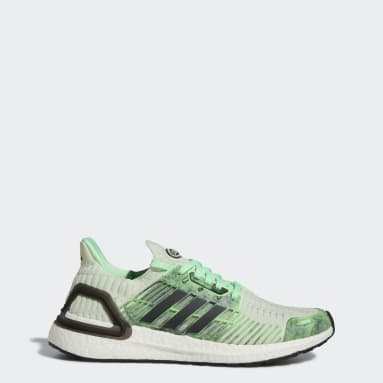 grey and green adidas shoes