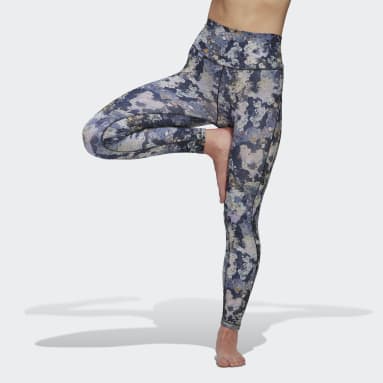Frauen Yoga adidas Yoga Studio 7/8-Tight Blau