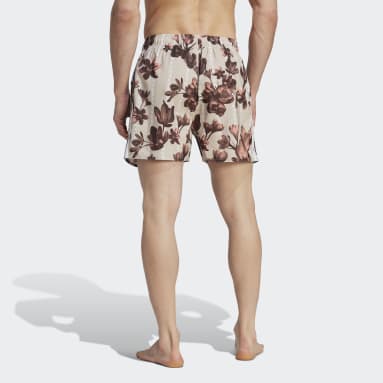 Mænd Sportswear Beige Floral CLX Short-Length badeshorts