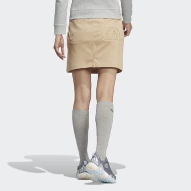 Women Golf Beige 플레이 그린 트윌 스커트