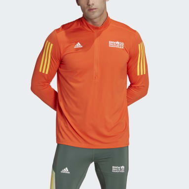 Männer Running Berlin Marathon 2022 Longsleeve Orange