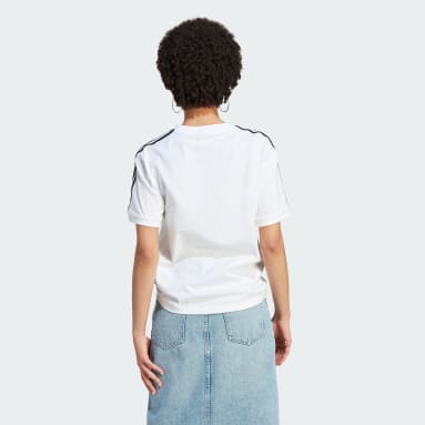 Playera Adicolor Classics 3 Franjas Blanco Mujer Originals