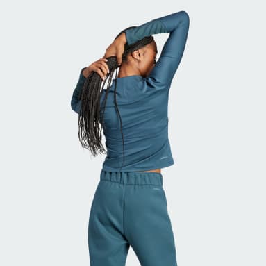 T-shirt manches longues adidas Z.N.E. Turquoise Femmes Sportswear