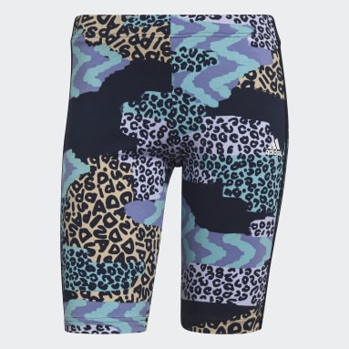 Shorts de Ciclismo Estampados FARM Rio 3 Tiras Azul Mujer Sportswear