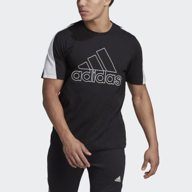 Men Sportswear Black Future Icons Embroidered Badge of Sport Tee