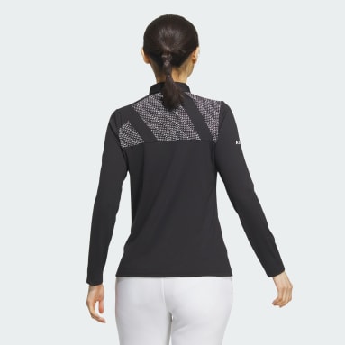 Women Golf Black 에어로레디 빅 BOS 긴팔 폴로 셔츠