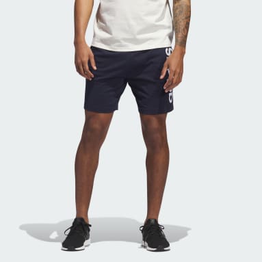 Shorts AEROREADY Essentials Logo Lineal Punto Jersey Azul Hombre Sportswear