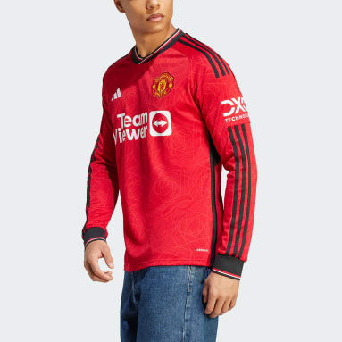Koszulka Manchester United 23/24 Long Sleeve Home Czerwony